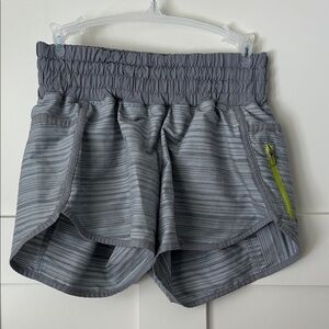 lululemon athletica Gray Striped Athletic Shorts
